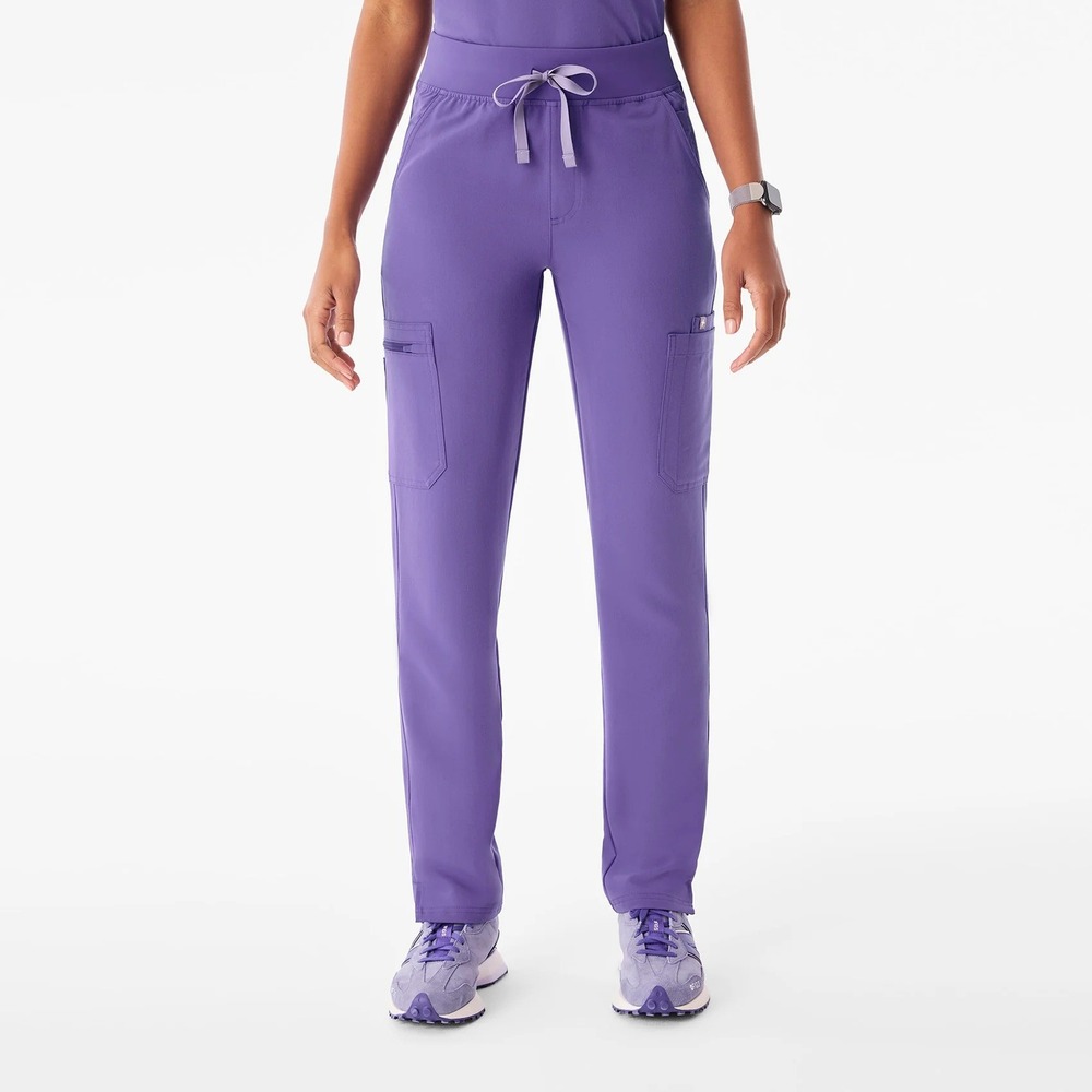 Figs Yola High-Rise Skinny Ultra Violet Anti-Wrinkle Scrub Trouser Size XXS - Picture 1 of 12